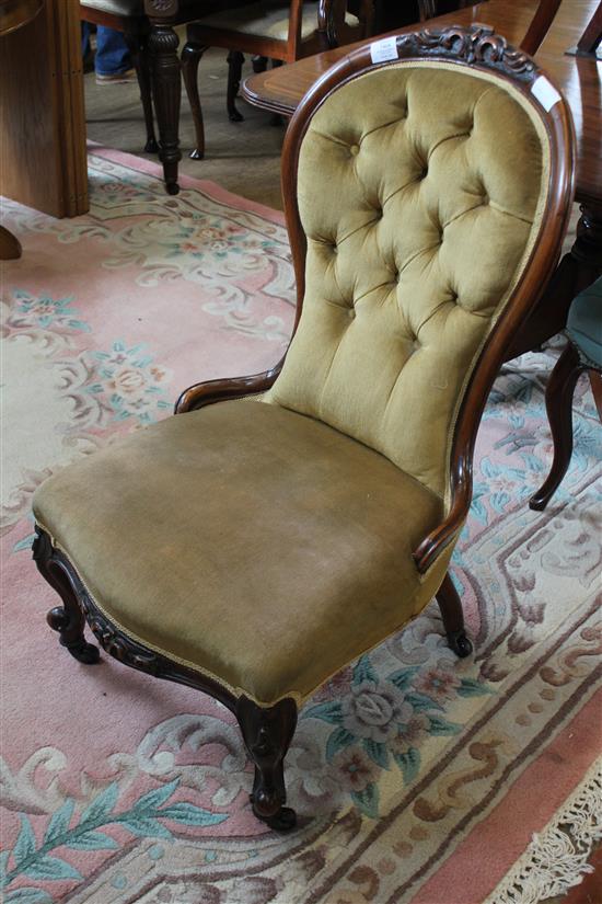 Victorian showwood ladies chair